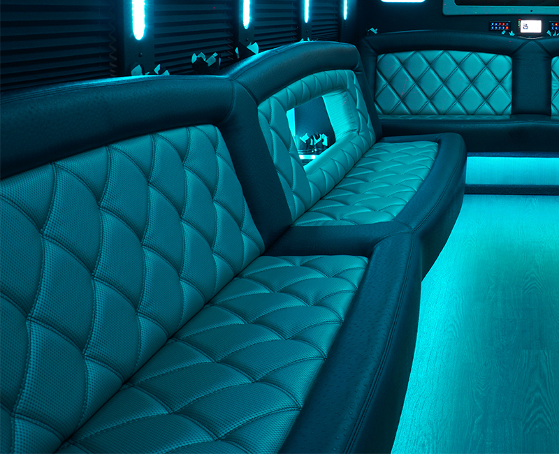 Irvine party bus interior